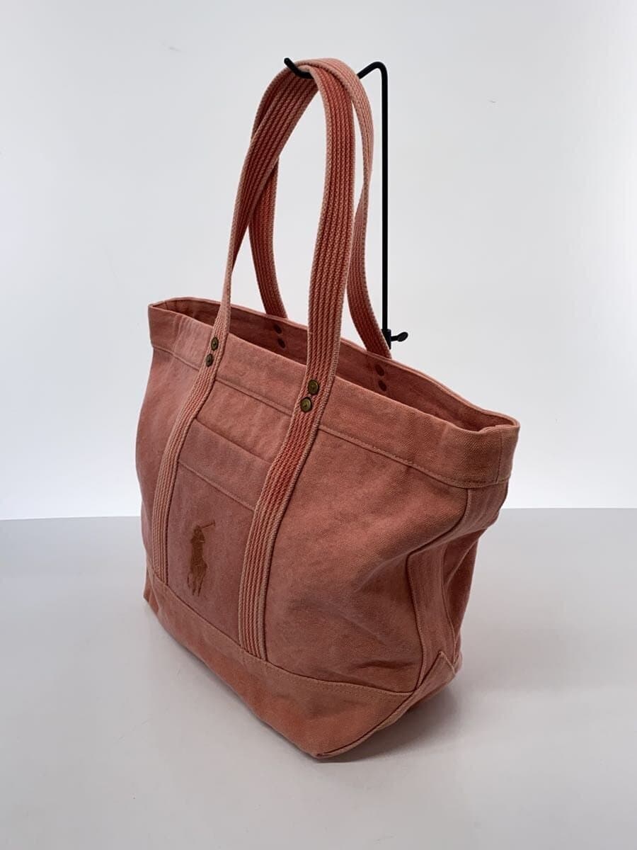 POLO RALPH LAUREN tote bag cotton PNK solid color 2