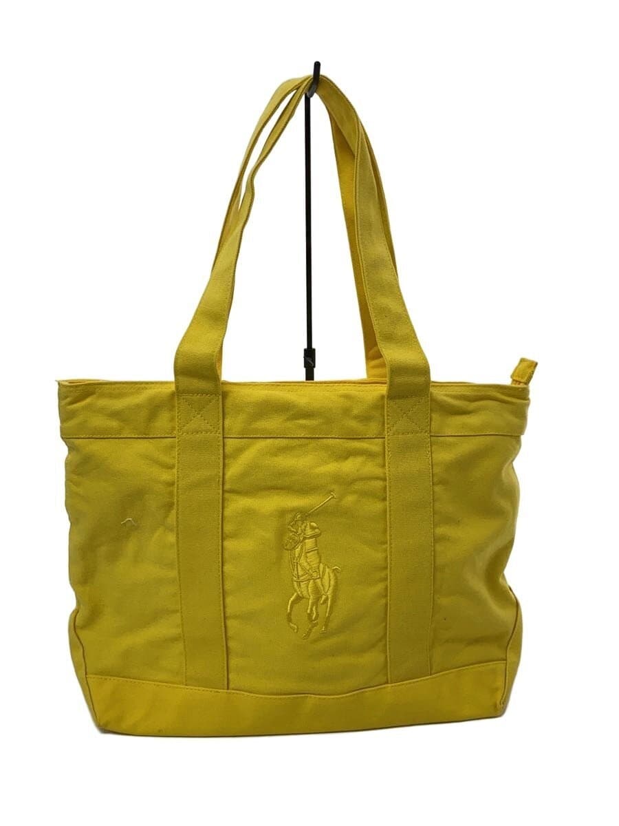 POLO RALPH LAUREN Tote Bag Cotton YLW Plain