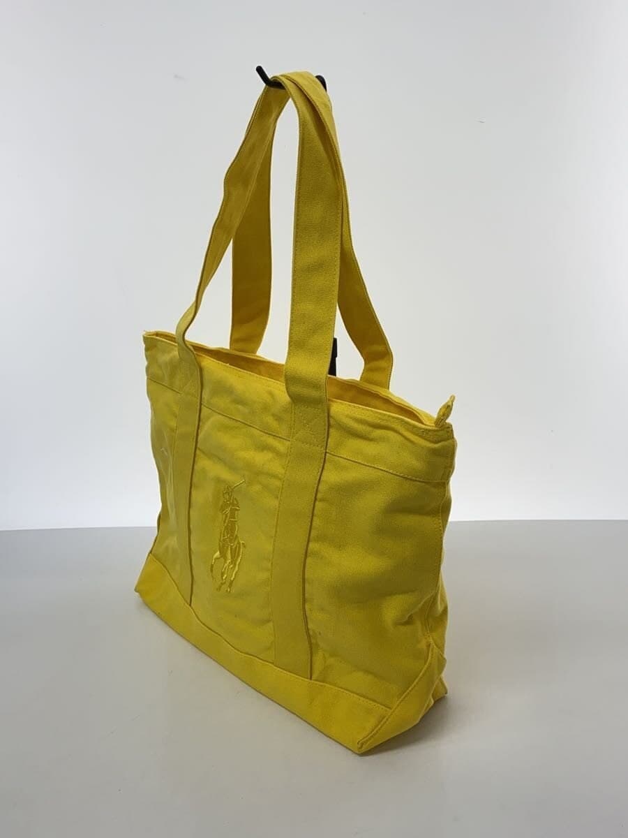 POLO RALPH LAUREN Tote Bag Cotton YLW Plain 2