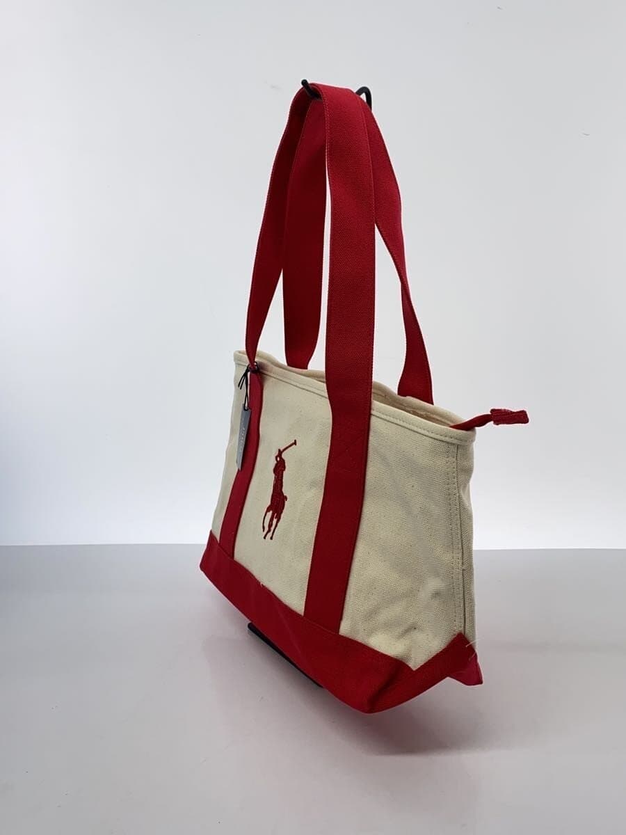POLO RALPH LAUREN tote bag cotton RED plain 2