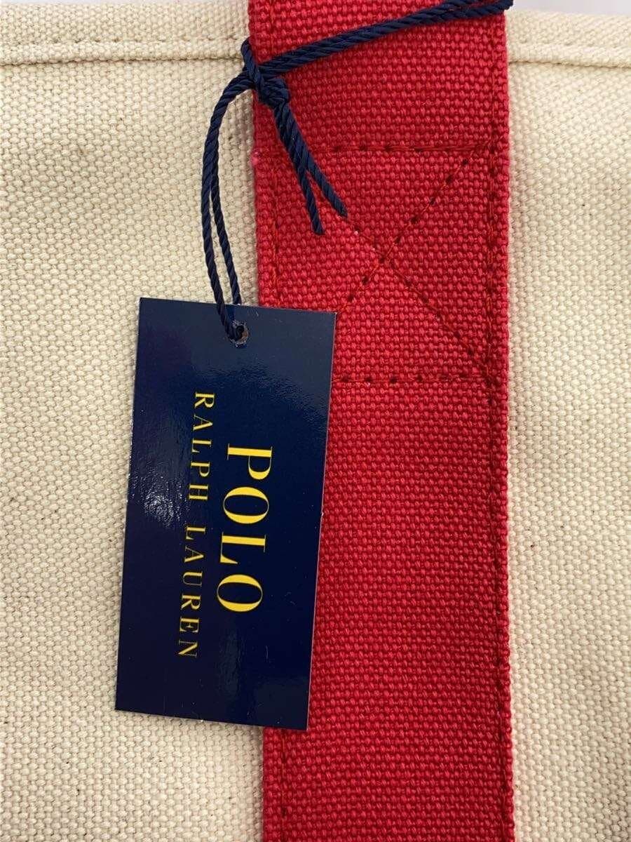 POLO RALPH LAUREN tote bag cotton RED plain 7