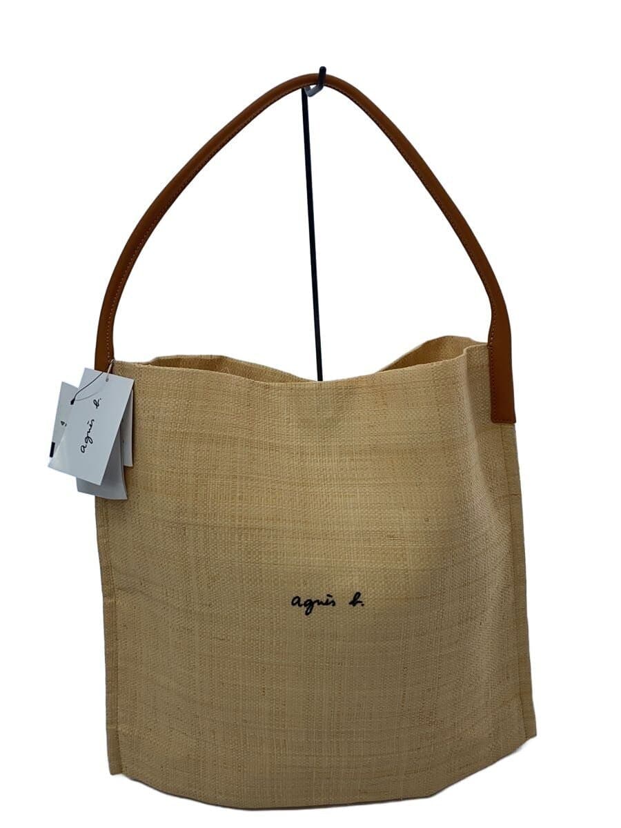 agnes b. tote bag cotton BRW plain