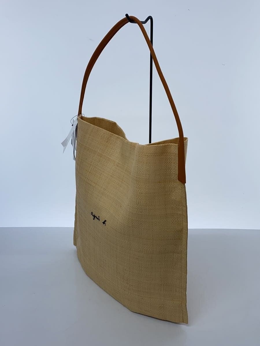 agnes b. tote bag cotton BRW plain 2