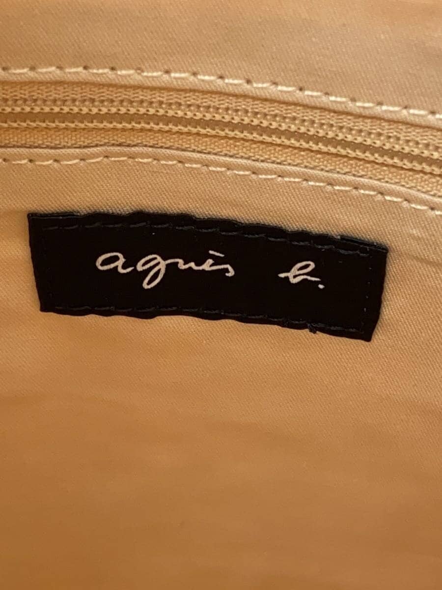 agnes b. tote bag cotton BRW plain 5