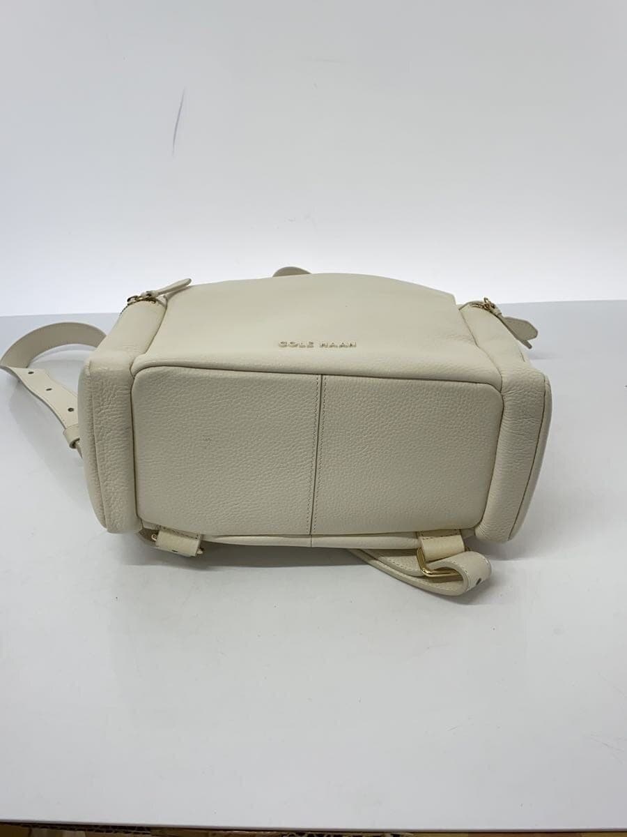 COLE HAAN Backpack Rucksack Cowhide WHT Solid Grand Ambition Small 4