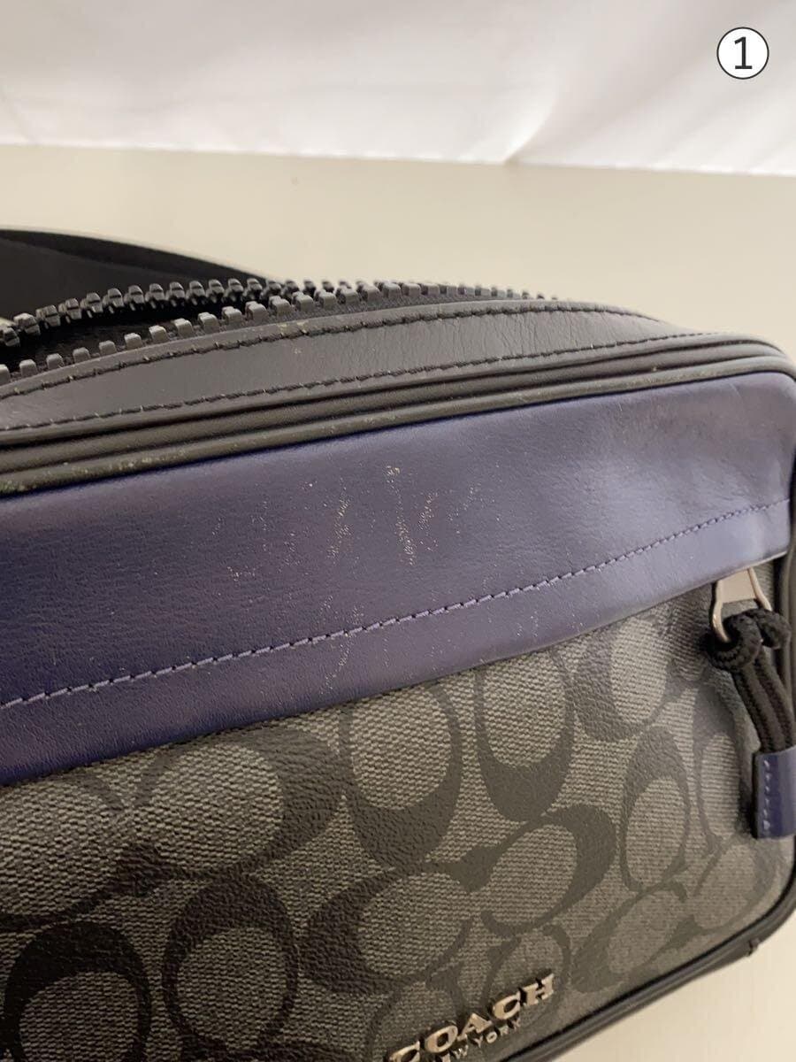 COACH Shoulder Bag Leather Black All-over Pattern F83265 7