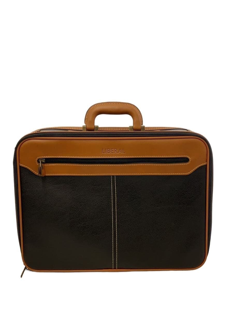 FIVE WOODS Briefcase Leather Black Solid Color