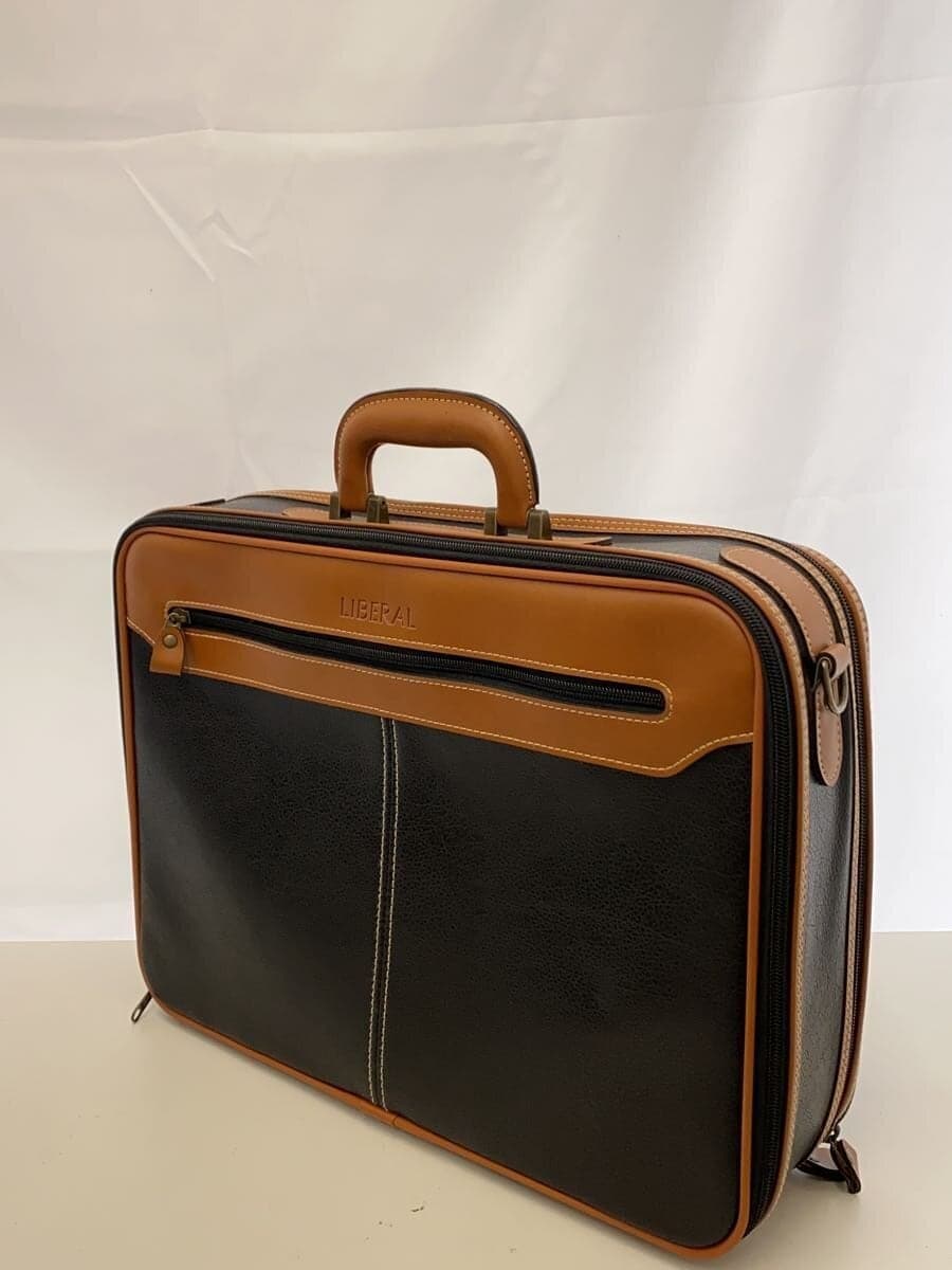FIVE WOODS Briefcase Leather Black Solid Color 2