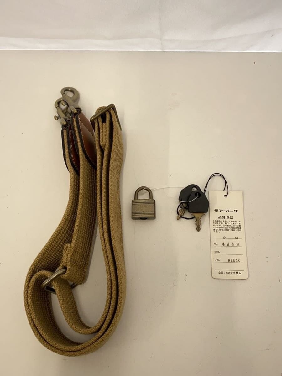 FIVE WOODS Briefcase Leather Black Solid Color 7