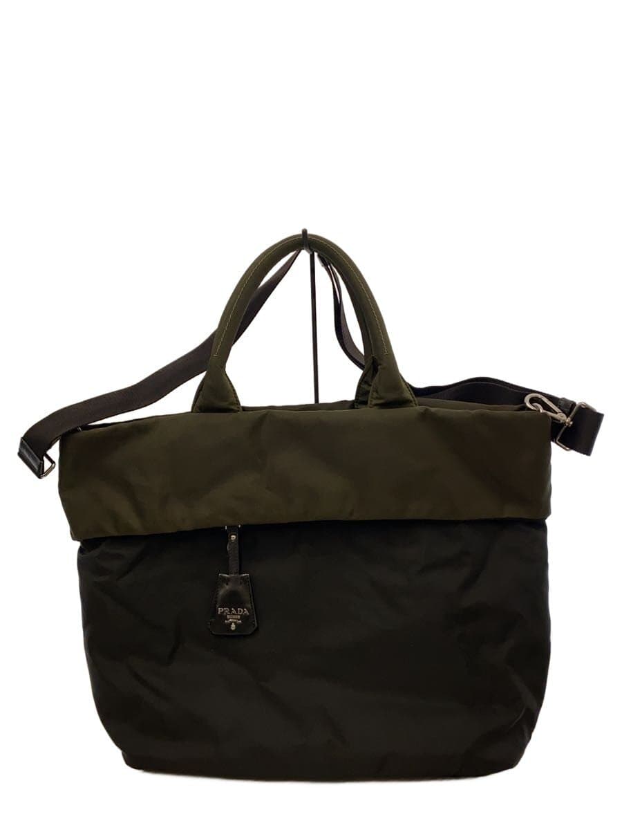 PRADATESSUTO DOUBLE_2WAY Tote Bag Nylon Black Solid BN1959