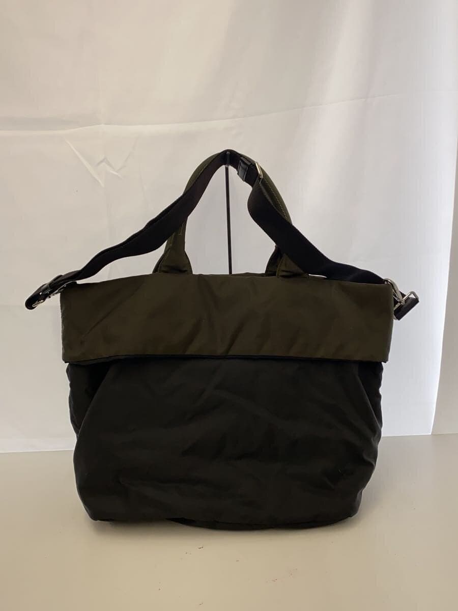 PRADATESSUTO DOUBLE_2WAY Tote Bag Nylon Black Solid BN1959 3