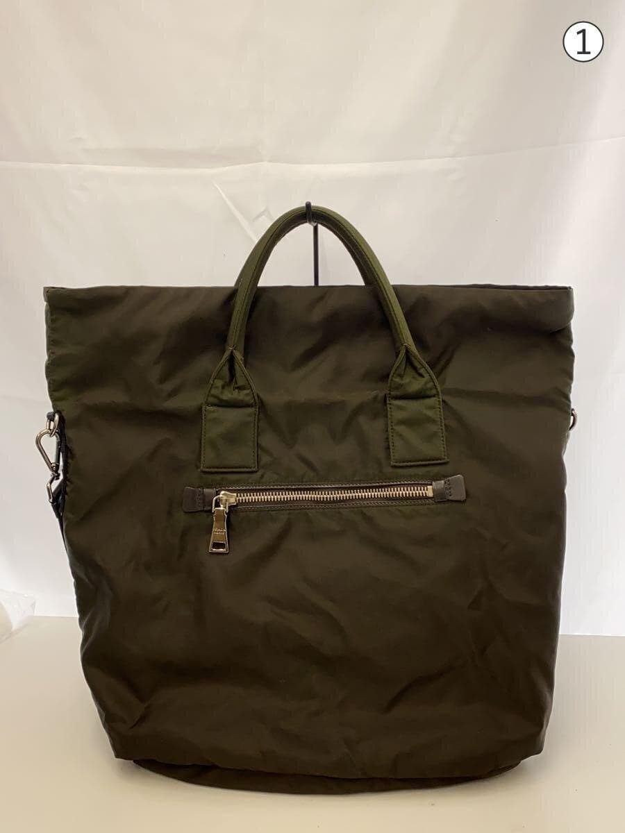 PRADATESSUTO DOUBLE_2WAY Tote Bag Nylon Black Solid BN1959 8