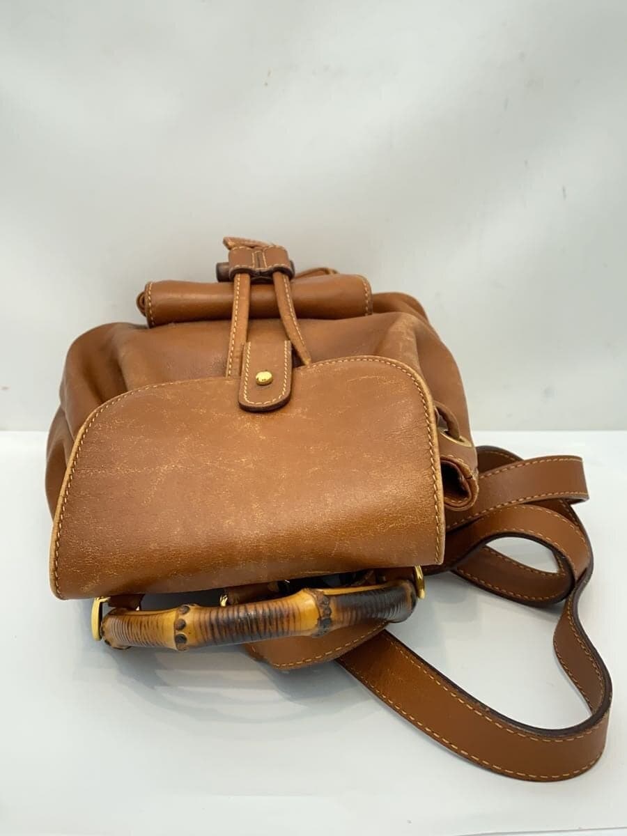 GUCCI Mini Backpack_Bamboo Leather BRW Solid 4