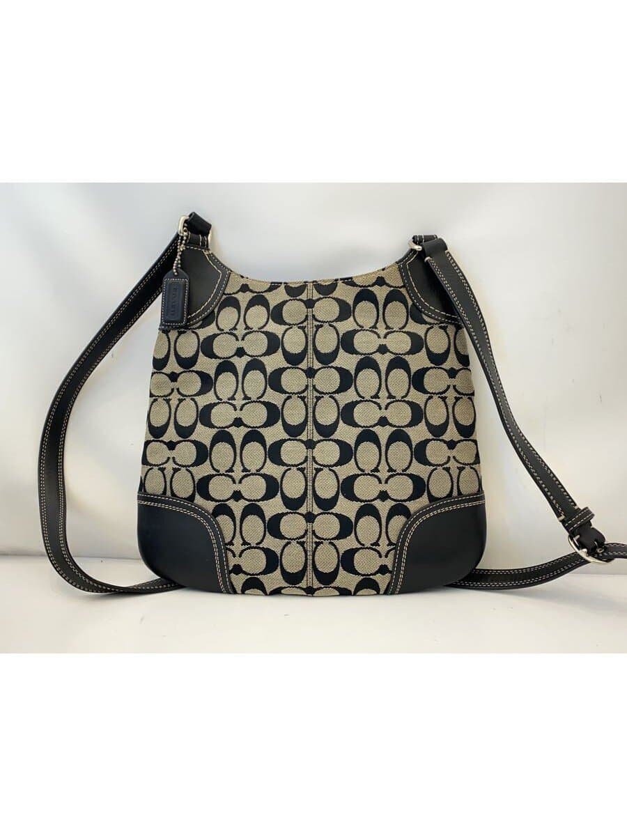 COACH Hamptons Hippy _Signature_Gray Canvas BEG All Over Pattern 3