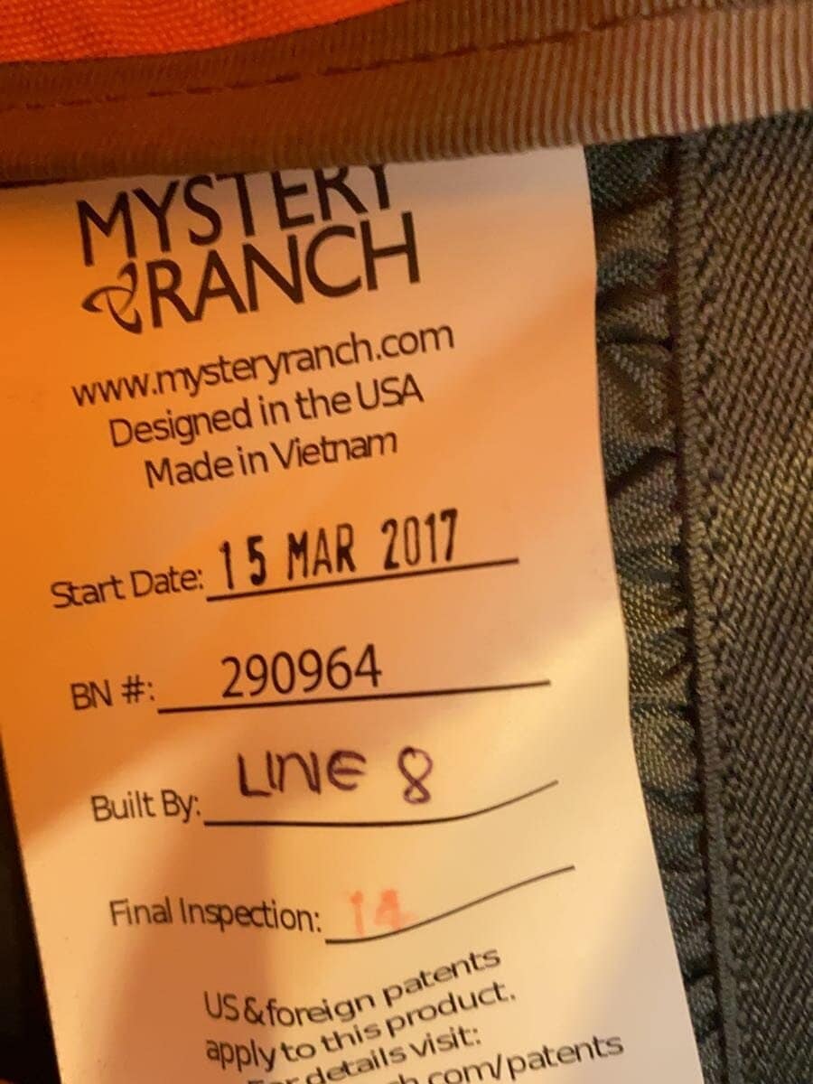 MYSTERY RANCH Backpack Nylon ORN Solid 6