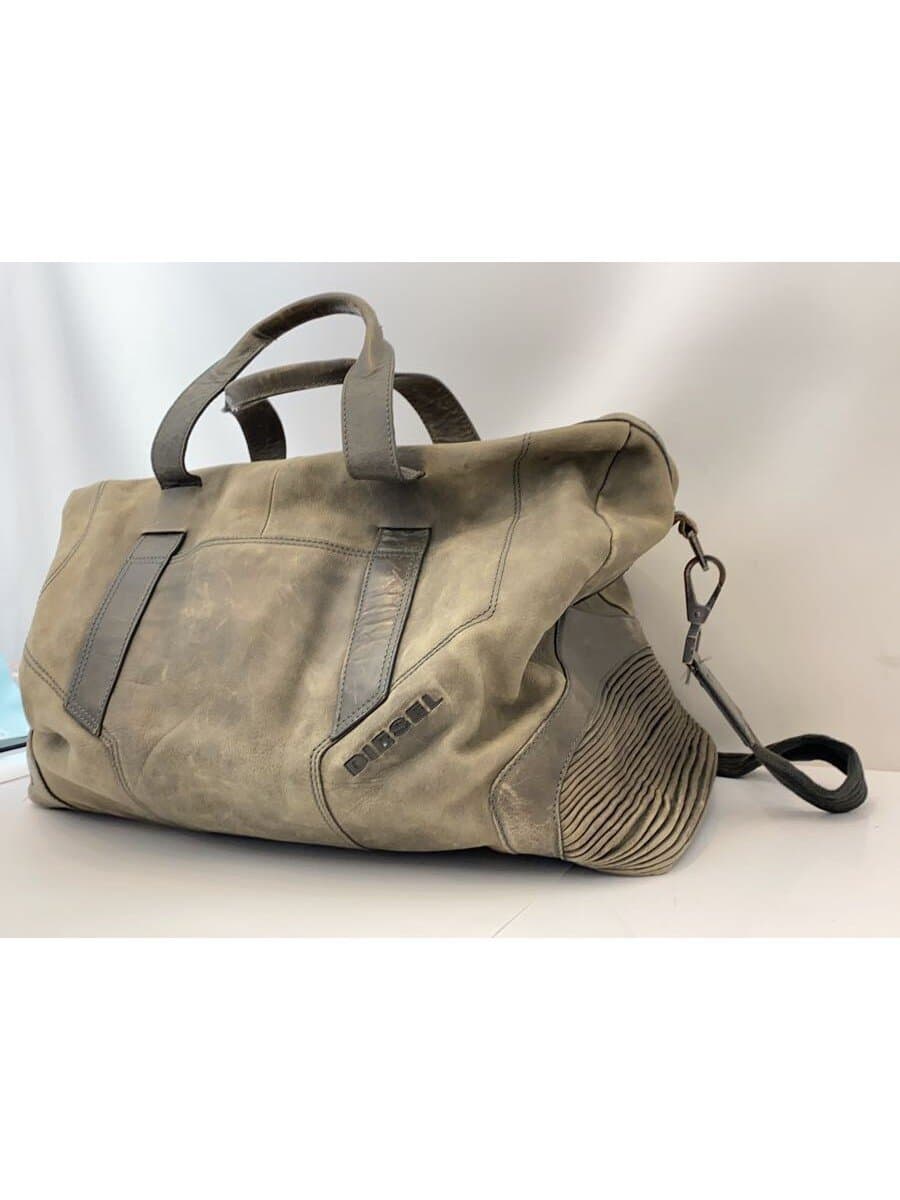 DIESEL Boston Bag Leather KHK 2