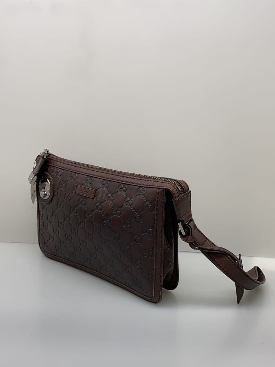 GUCCI Second Bag_GUCCI Shima Leather BRW All Over Pattern 2