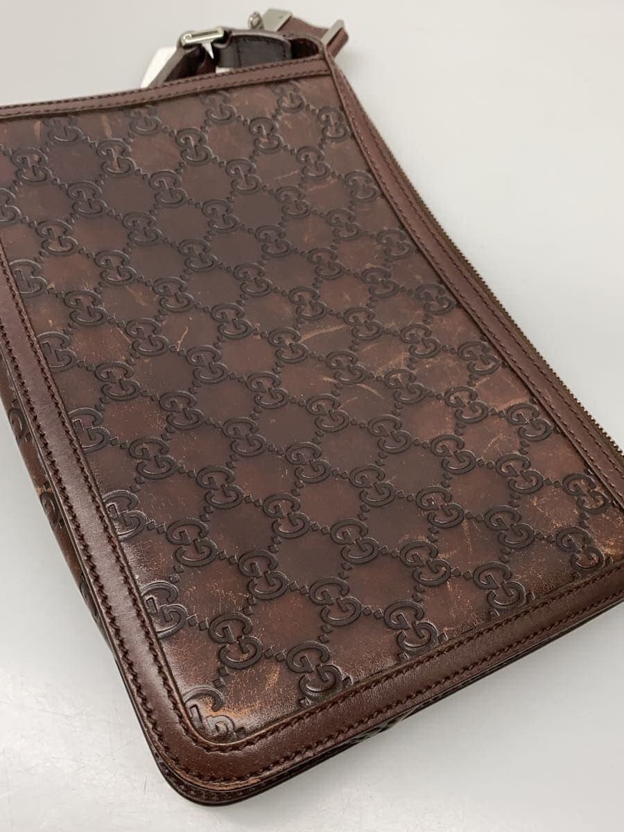 GUCCI Second Bag_GUCCI Shima Leather BRW All Over Pattern 8