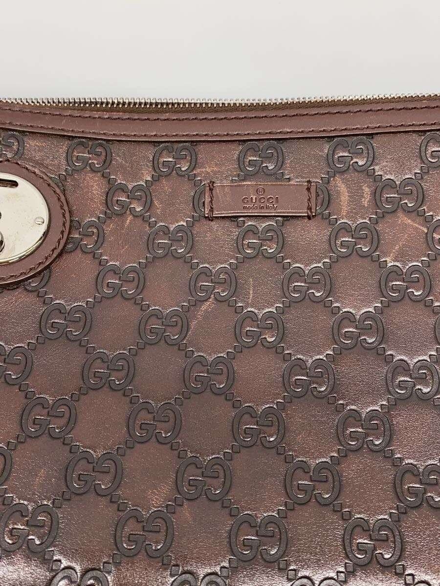 GUCCI Second Bag_GUCCI Shima Leather BRW All Over Pattern 9