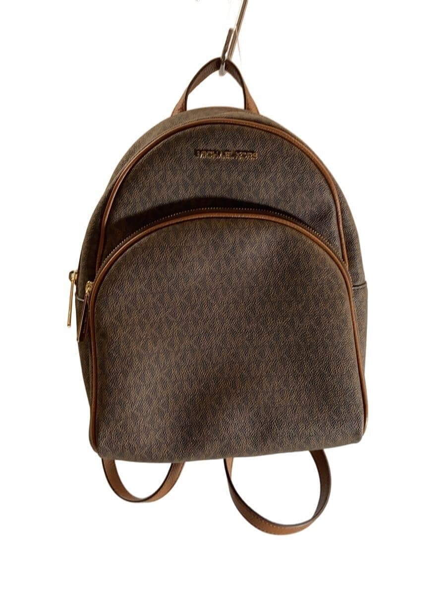 MICHAEL KORS Backpack Leather BRW All Over Pattern 35F8GAYB2B