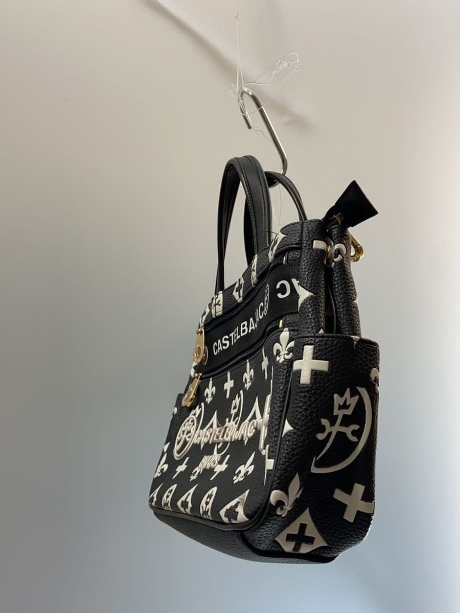 CASTELBAJAC tote bag fake leather BLK all-over pattern 2