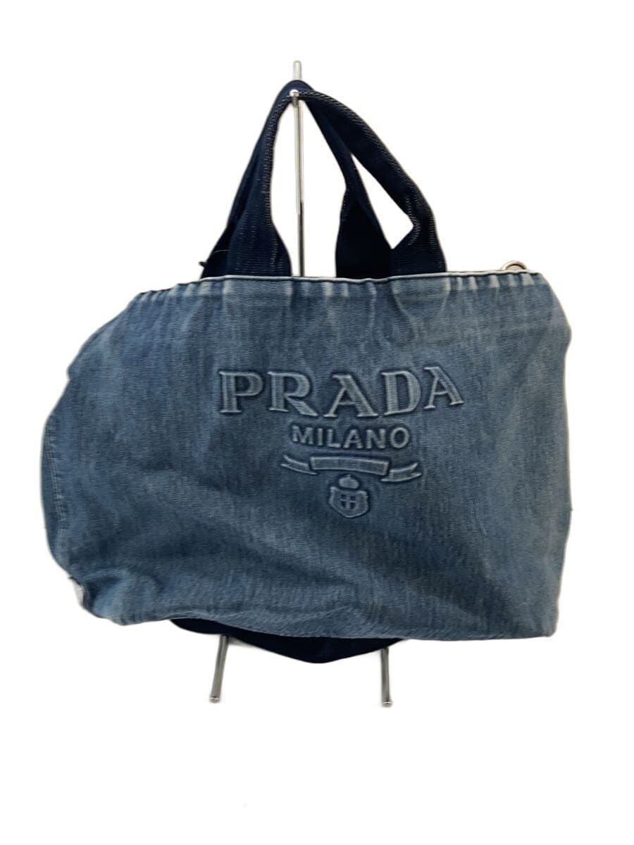 PRADA Shoulder Bag 2-Way BAG Denim BLU Solid 2VG081