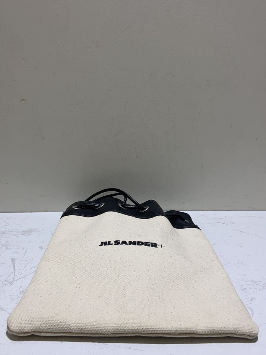 JIL SANDER Strap Fray With Stain Shoulder Bag Canvas CRM 4