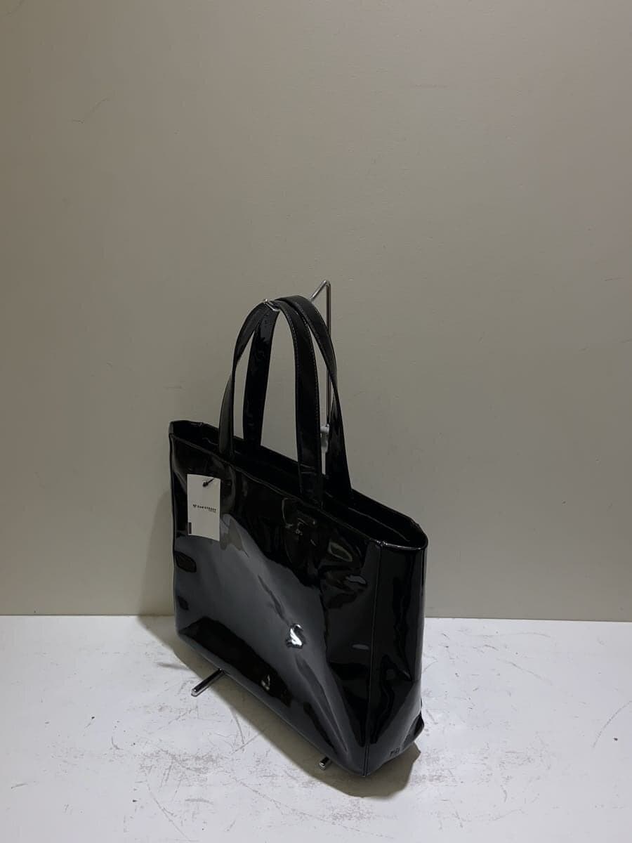 PRADA Tote Bag Patent Leather BLK 2
