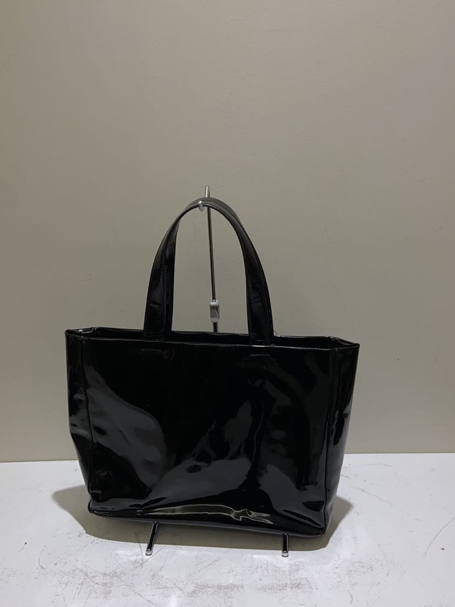 PRADA Tote Bag Patent Leather BLK 3