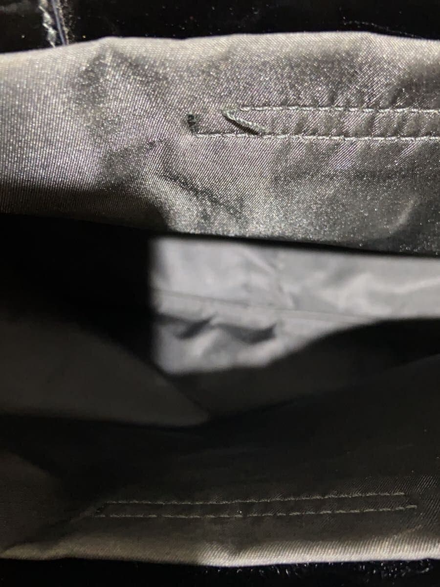 PRADA Tote Bag Patent Leather BLK 6