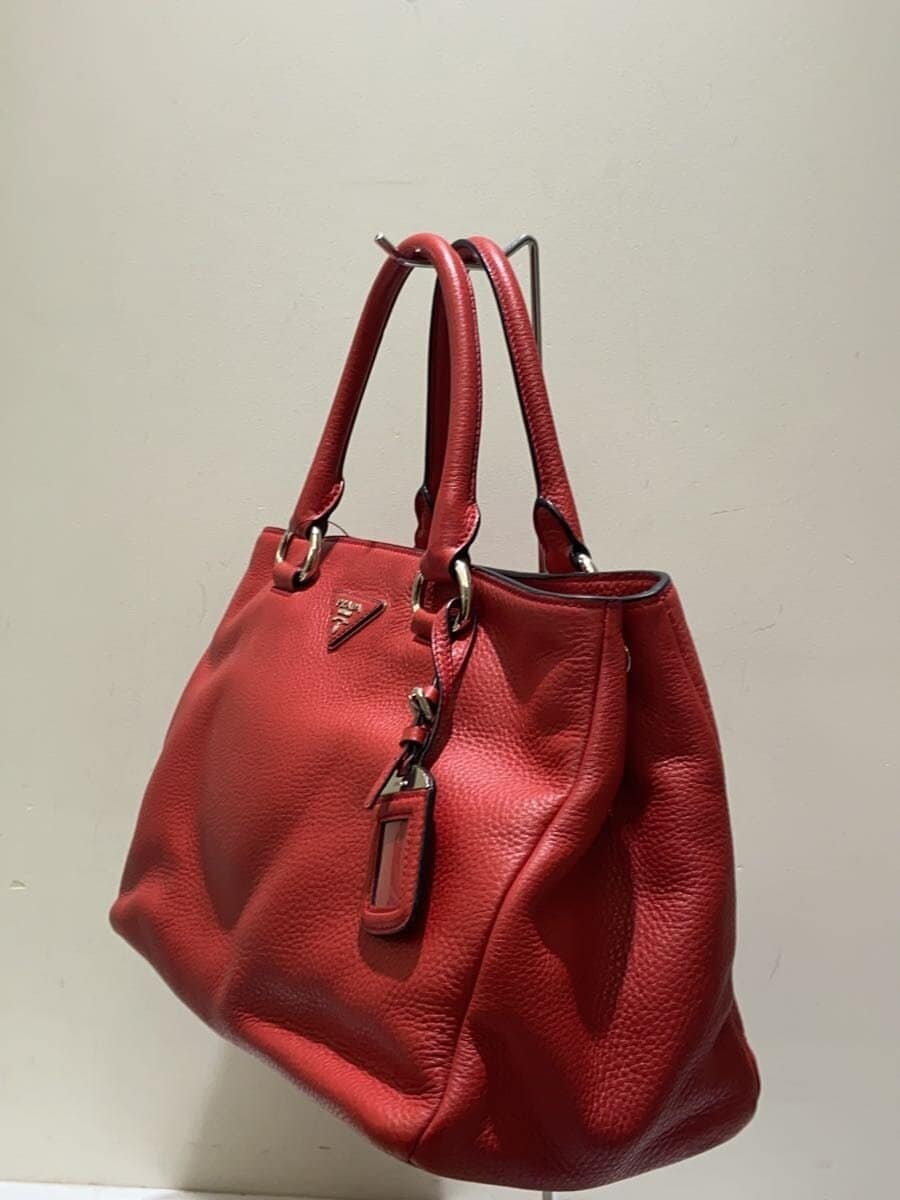 PRADA2-Way Shoulder Bag Leather RED 2