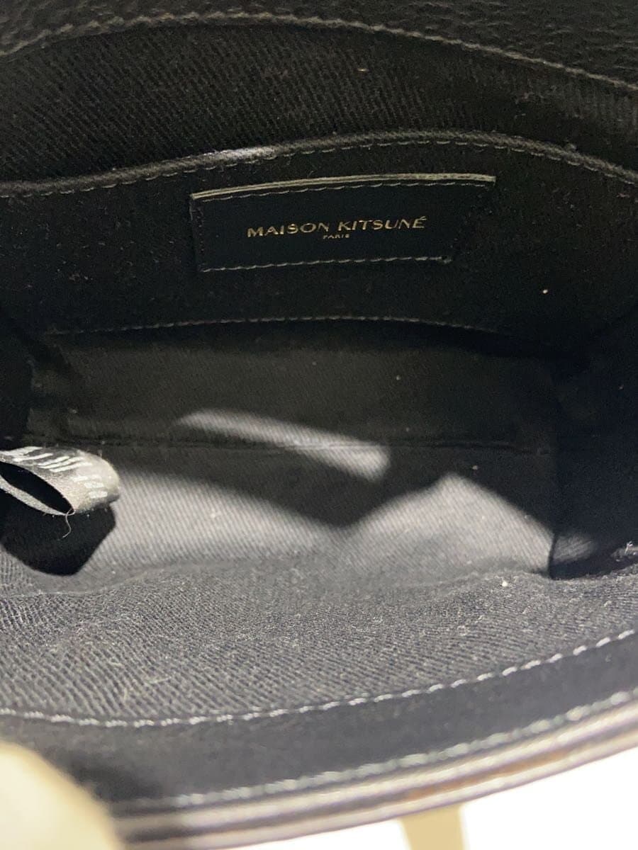 MAISON KITSUNE Fox Head Mini Tote Shoulder Bag Cowhide BLK 0w05116lc0045 6