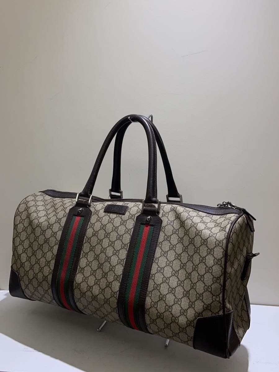 GUCCI Sherry Line Boston Bag PVC Cream All-over Pattern 131177 2