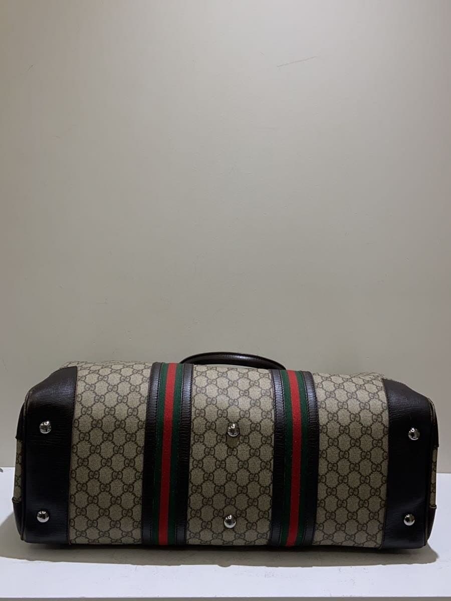GUCCI Sherry Line Boston Bag PVC Cream All-over Pattern 131177 4