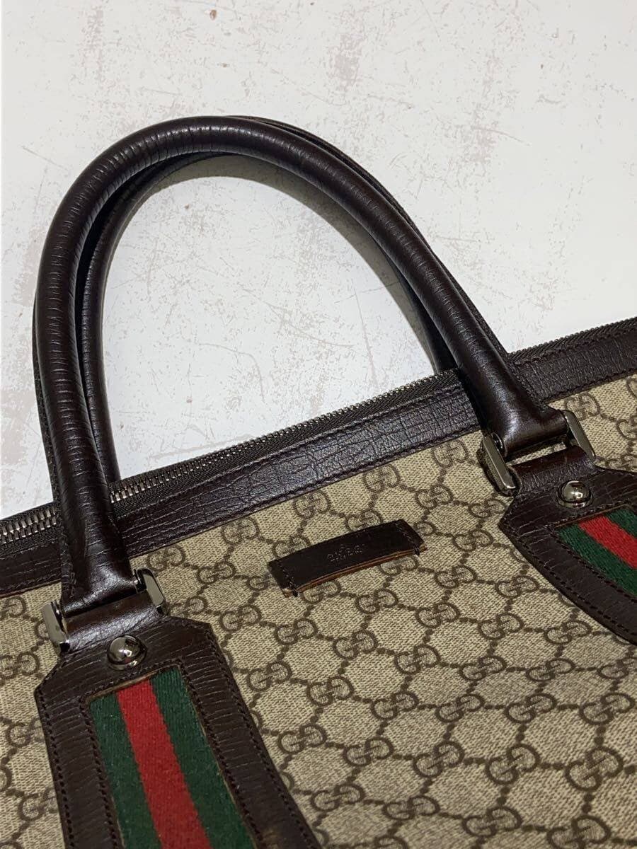 GUCCI Sherry Line Boston Bag PVC Cream All-over Pattern 131177 8