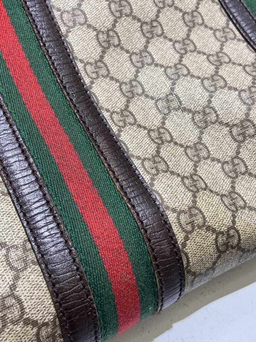 GUCCI Sherry Line Boston Bag PVC Cream All-over Pattern 131177 9