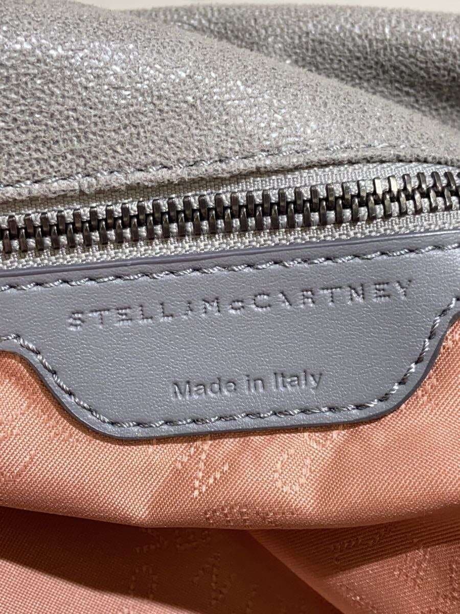 STELLA McCARTNEY Fold-over Chain Shoulder Tote Bag Polyurethane GRY Solid Color 5