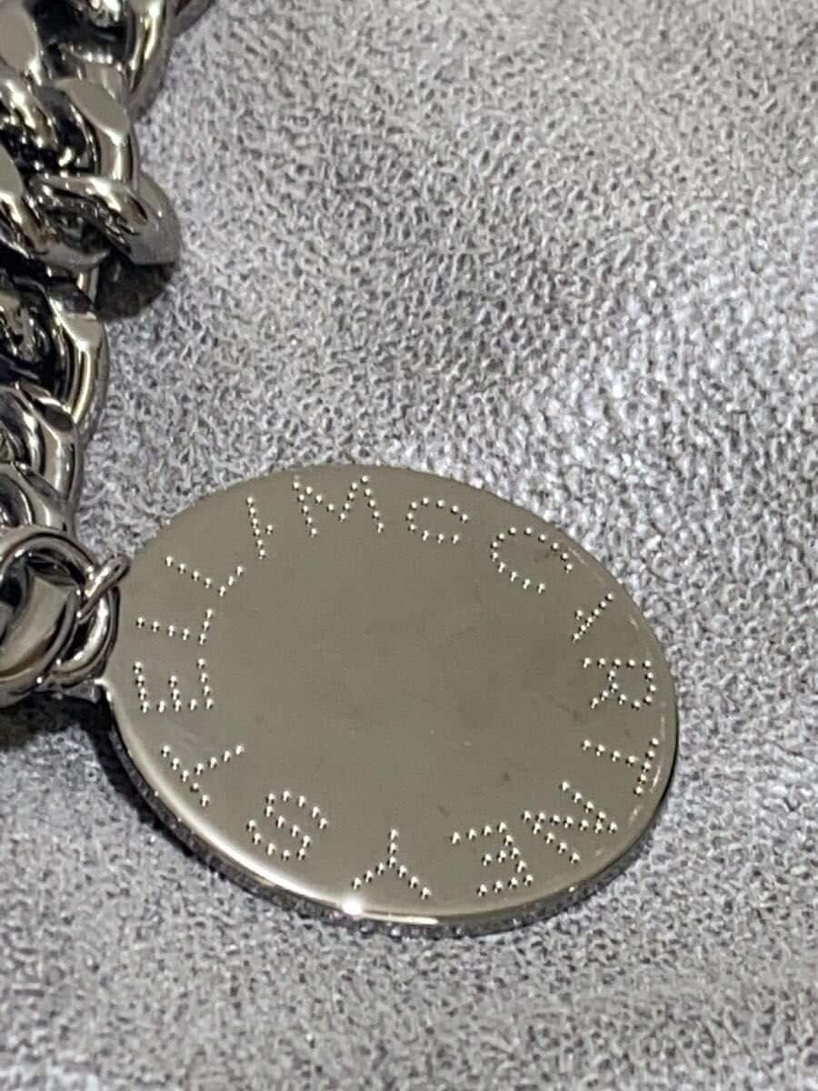 STELLA McCARTNEY Fold-over Chain Shoulder Tote Bag Polyurethane GRY Solid Color 7