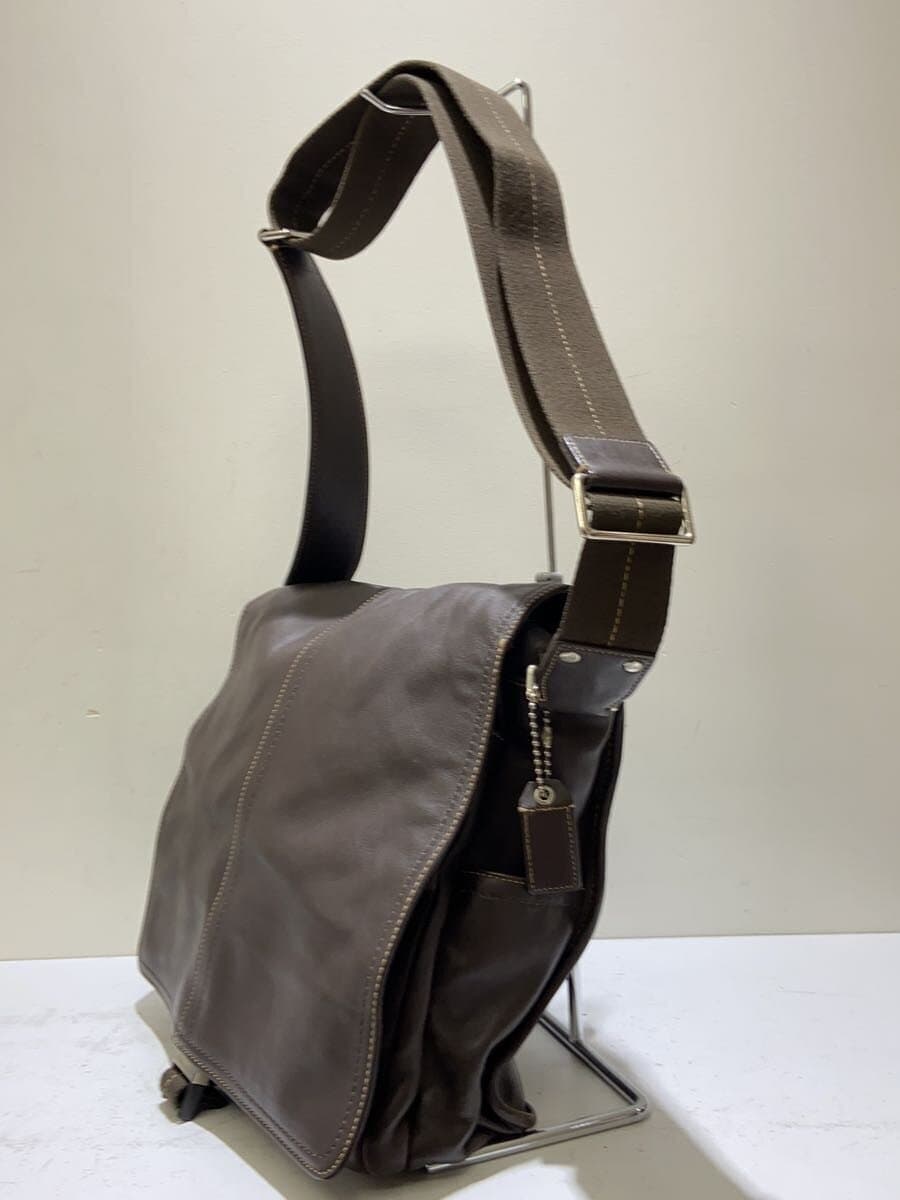 COACH Shoulder Bag Leather BRW Plain F70105 2