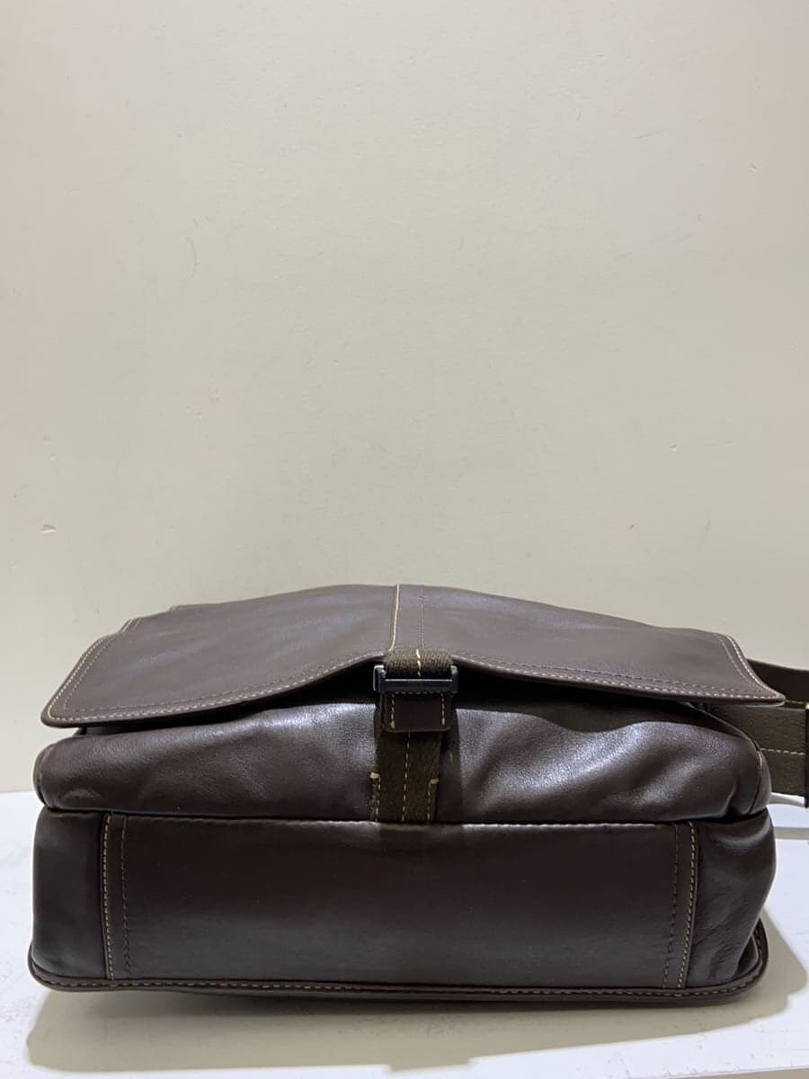 COACH Shoulder Bag Leather BRW Plain F70105 4