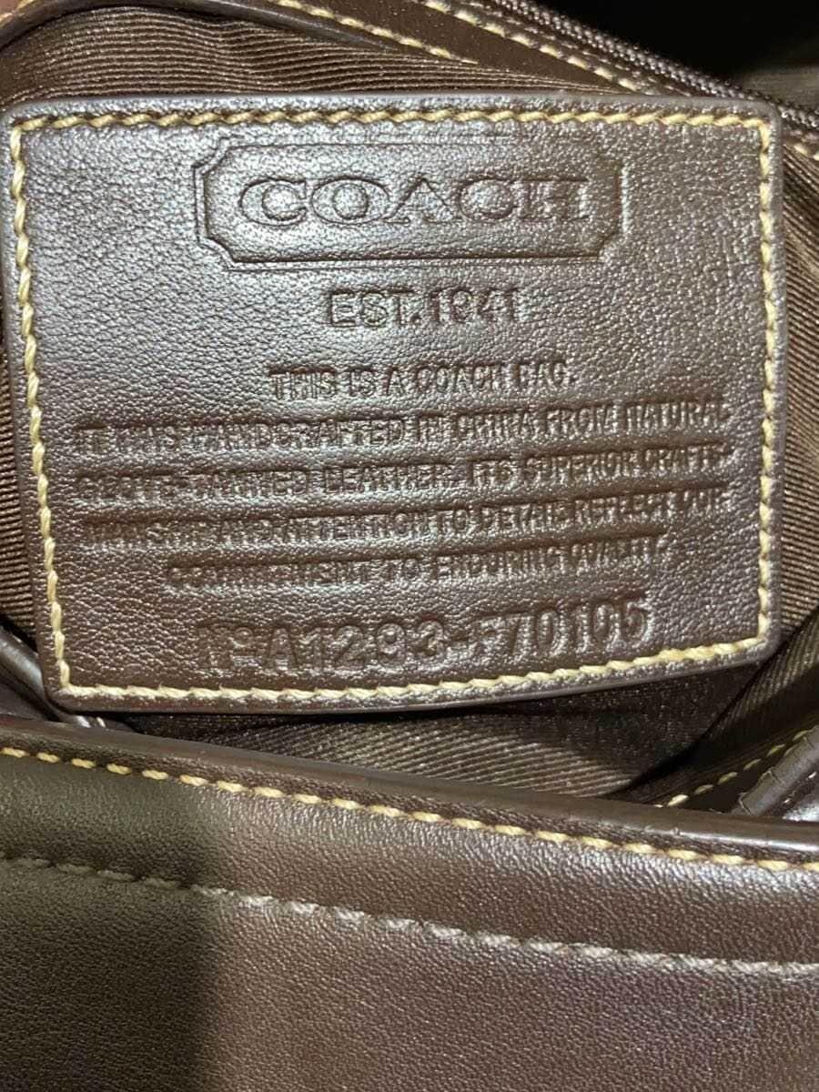 COACH Shoulder Bag Leather BRW Plain F70105 5