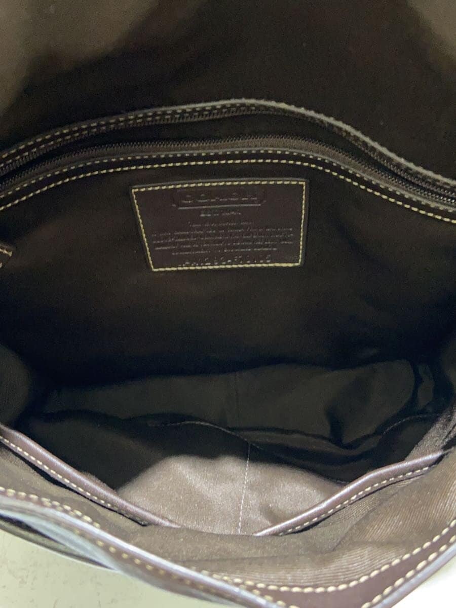 COACH Shoulder Bag Leather BRW Plain F70105 6