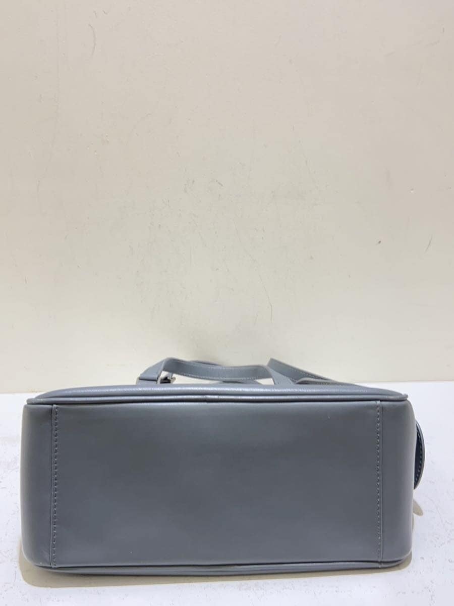 Courreges Reedition Handbag Shoulder Bag Leather GRY Solid Color 4