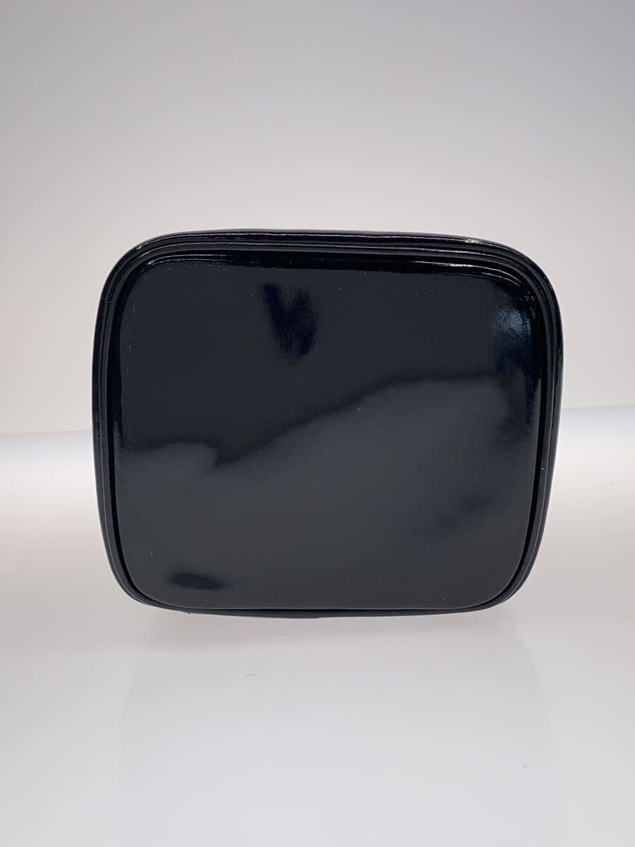 CHANEL bag enamel BLK vanity bag Coco mark 4