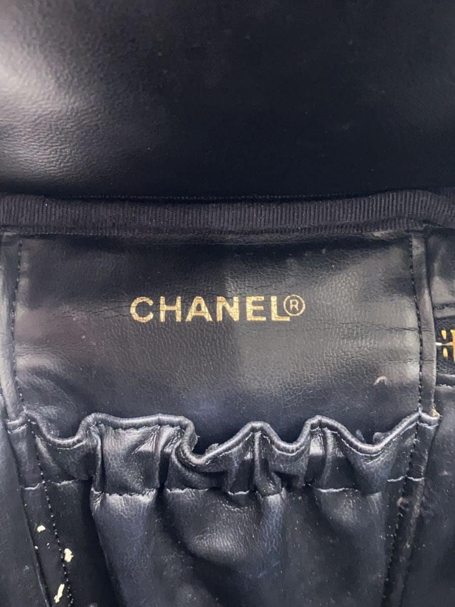 CHANEL bag enamel BLK vanity bag Coco mark 5