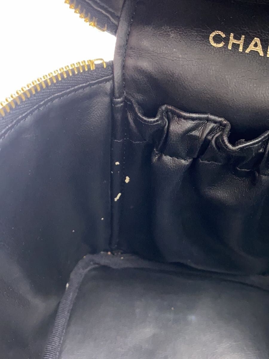 CHANEL bag enamel BLK vanity bag Coco mark 8