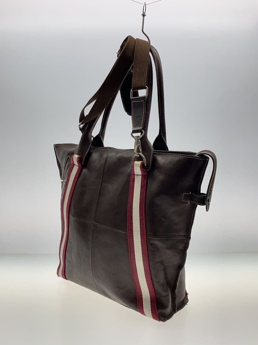 Pid2-Way Tote Bag Leather BRW Solid 2