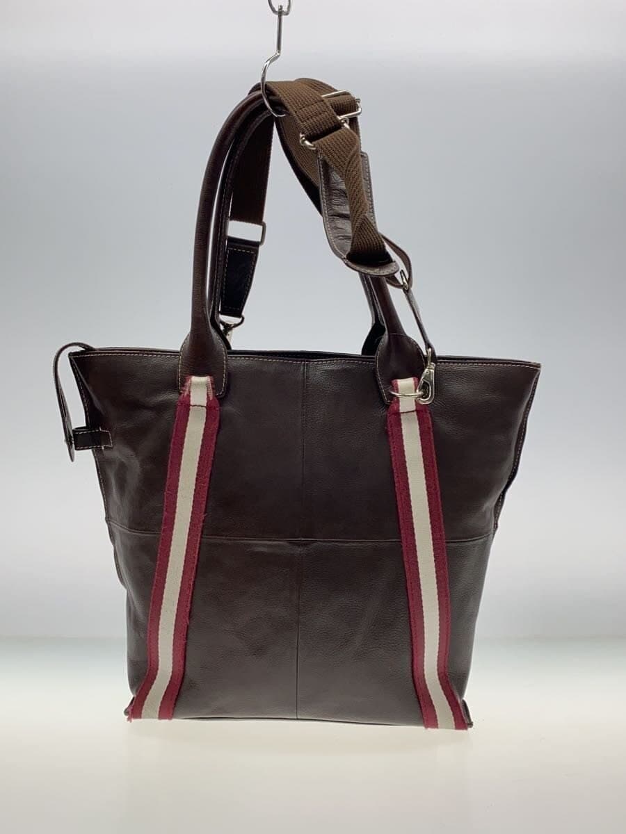 Pid2-Way Tote Bag Leather BRW Solid 3