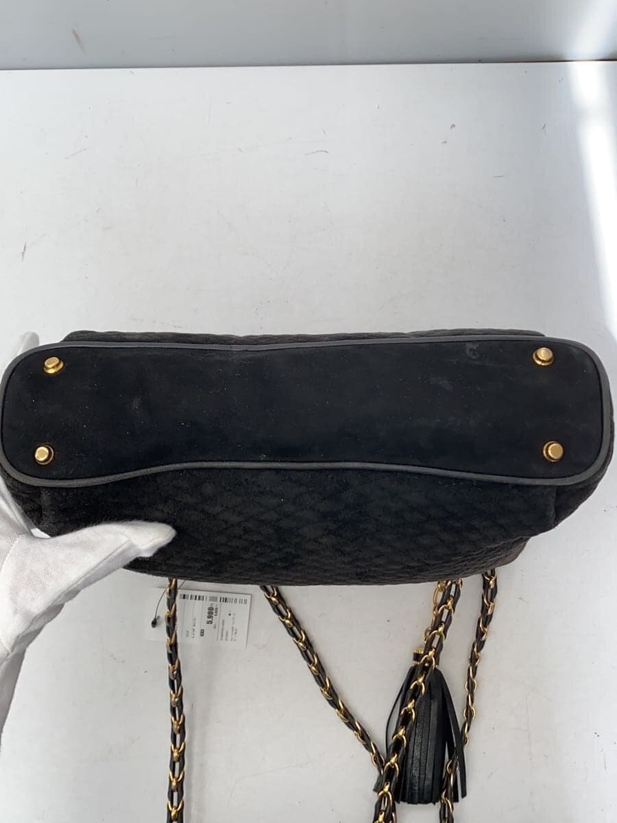BALLY Chain Shoulder Bag Leather BLK 4
