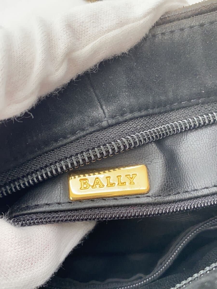 BALLY Chain Shoulder Bag Leather BLK 5